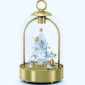 NIB Swarovski Christmas Holiday Magic Winter Scene LED Lantern Bell Jar #5634035